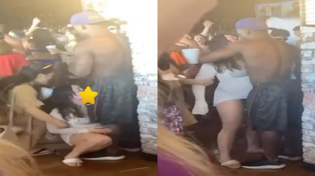 Her Dad Must Be Proud: Chick Tried Getting A Taste Of Homeboy’s Package From Outside Of His Shorts At A Function!