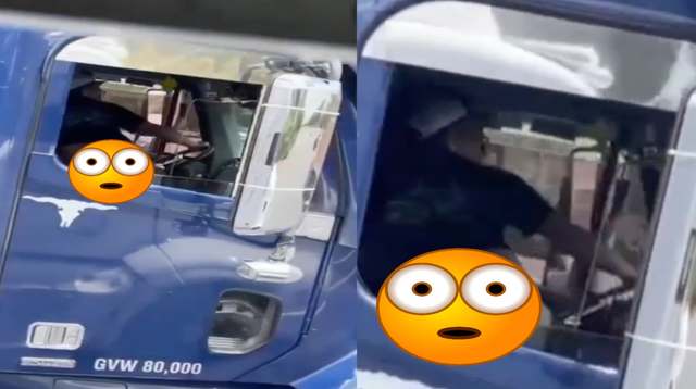 What In The Sus? Truck Driver Gets Caught Doing The Unimaginable While Driving&nbsp;On&nbsp;The&nbsp;Freeway!