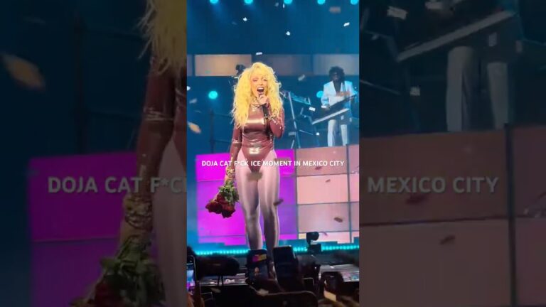DOJA CAT CONCERT Doja Cat Gets The Crowd Hype In Mexico With An Anti-ICE Chant During Her Show