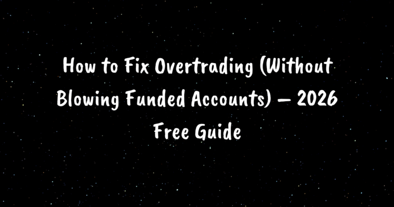 How to Fix Overtrading (Without Blowing Funded Accounts) – 2026 Free Guide