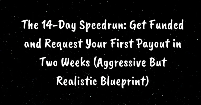 The 14-Day Speedrun: Get Funded and Request Your First Payout in Two Weeks (Aggressive But Realistic Blueprint)