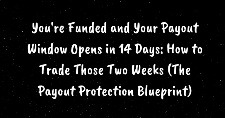 You're Funded and Your Payout Window Opens in 14 Days: How to Trade Those Two Weeks (The Payout Protection Blueprint)