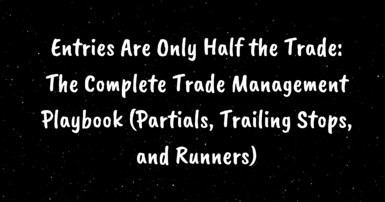 Entries Are Only Half the Trade: The Complete Trade Management Playbook (Partials, Trailing Stops, and Runners)